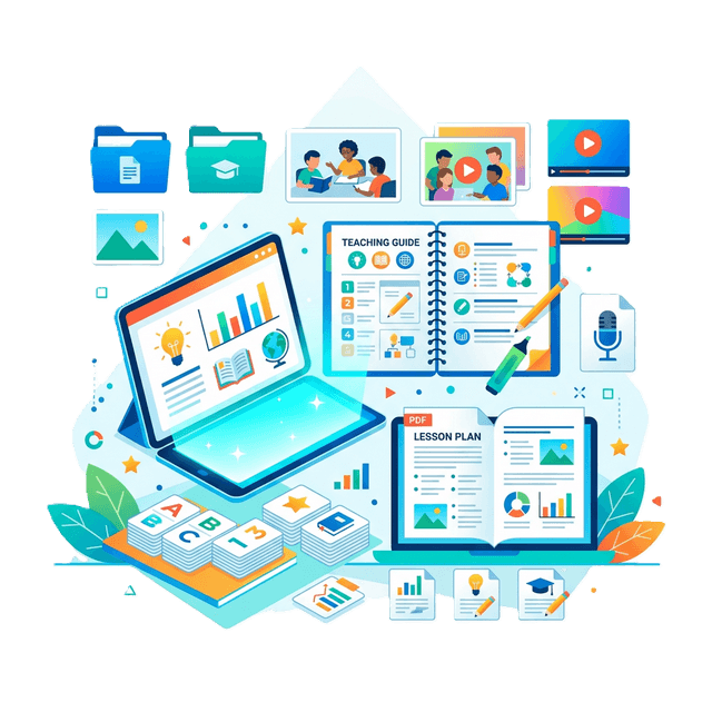 Teaching materials illustration